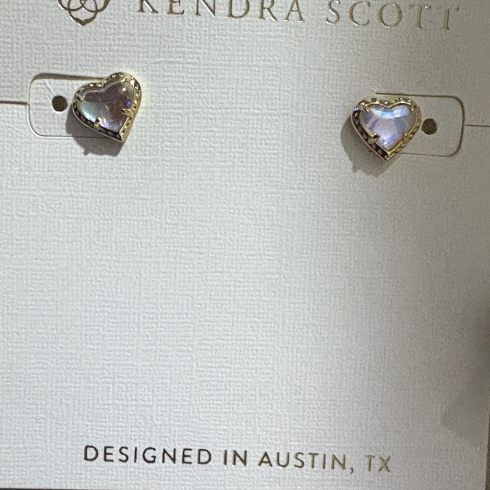 Kendra Scott Iridescent Heart Earrings